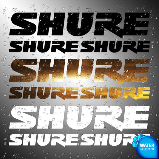 Shure 3X Sticker Decals (not printed)