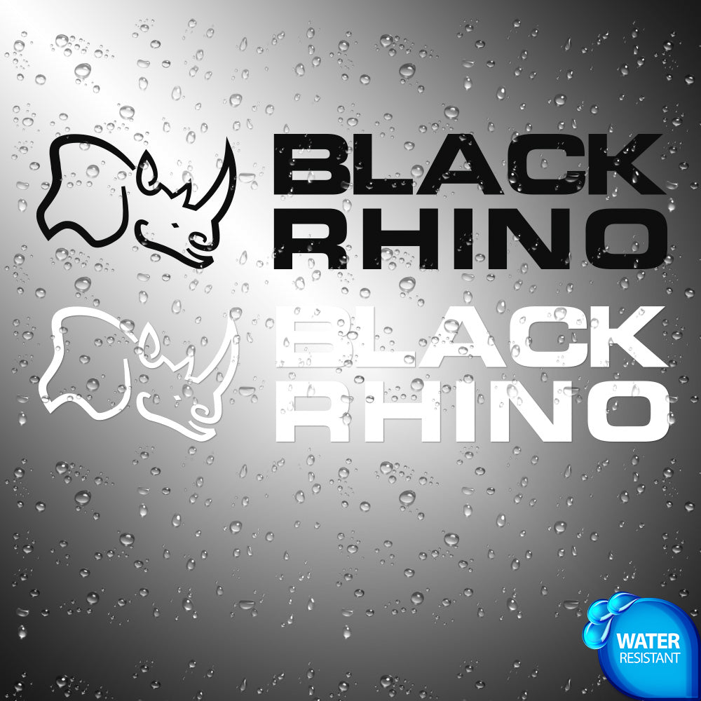 Black Rhino Sticker Decals (not printed)