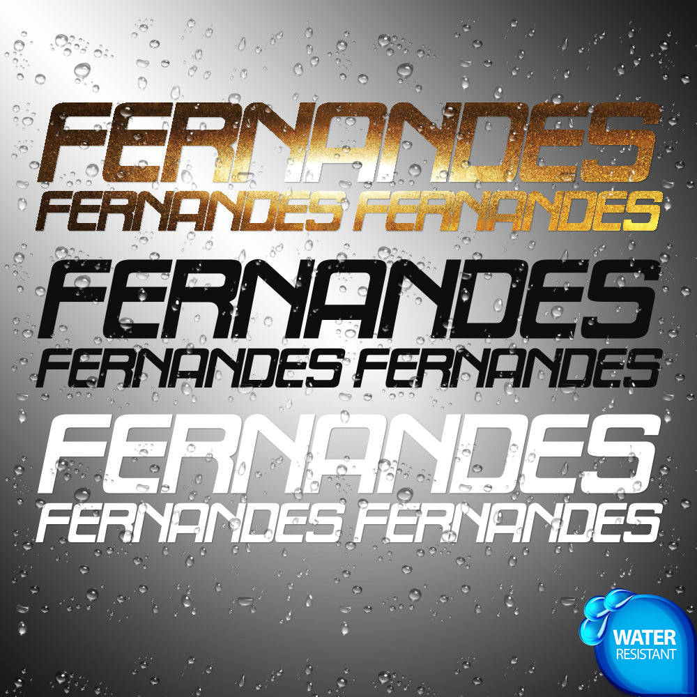 Fernandes Guitars 3X Sticker Decals (not printed)