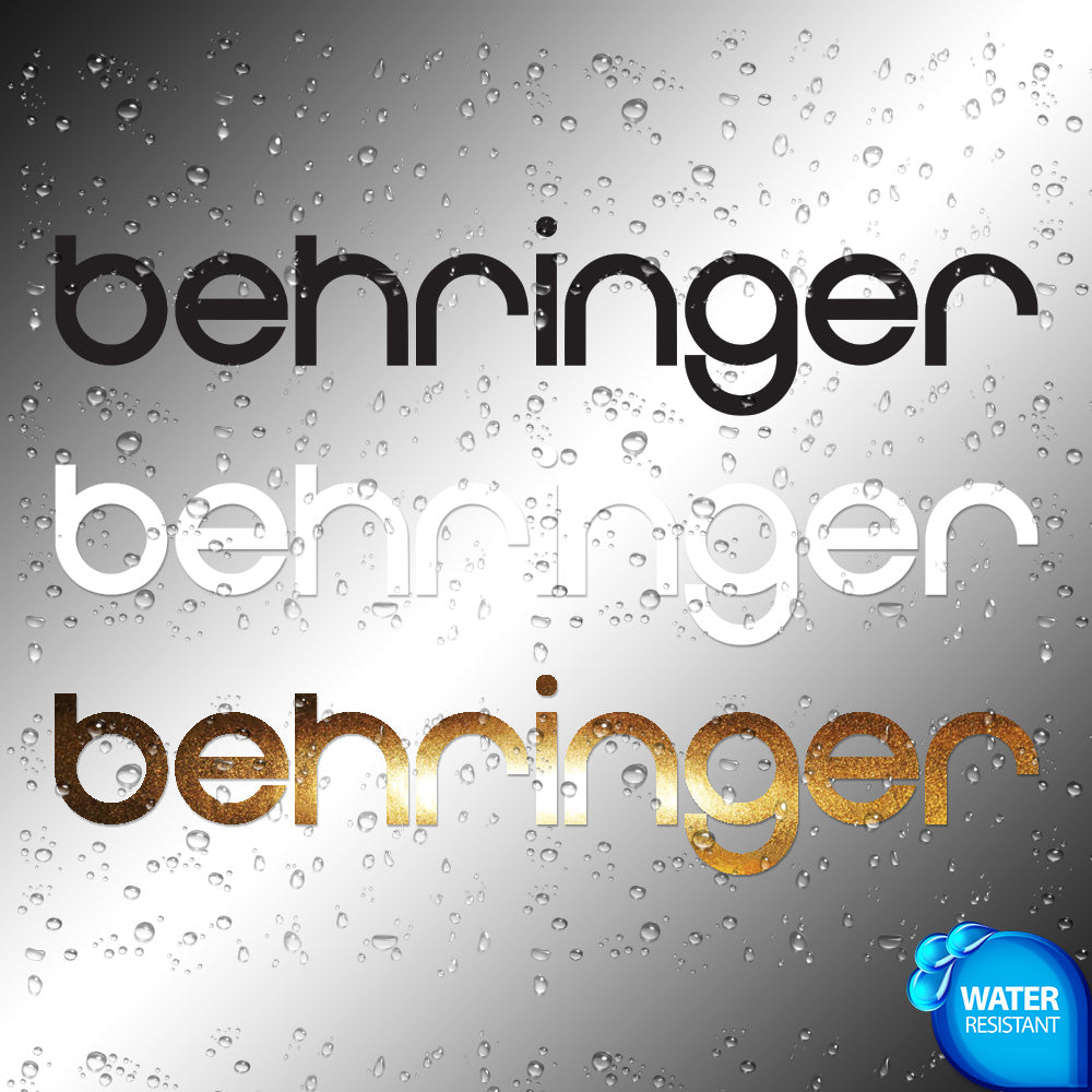 Behringer Sticker Decals (not printed)