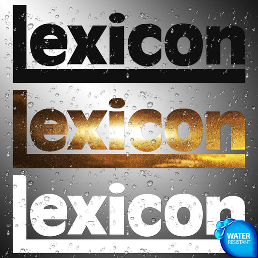 Lexicon Sticker Decals (not printed)