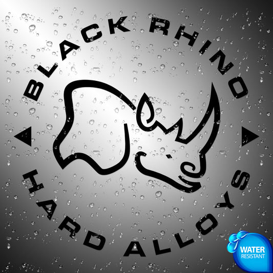 Black Rhino Circle | Sticker Decals (not printed)