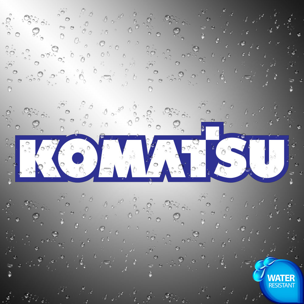 Komatsu Sticker Decals (not printed) dual color