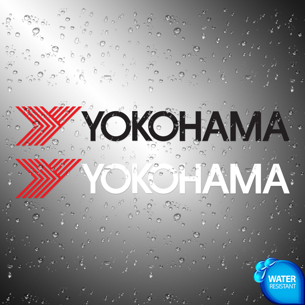 Yokohama Sticker Decals (die cut not printed) dual colors