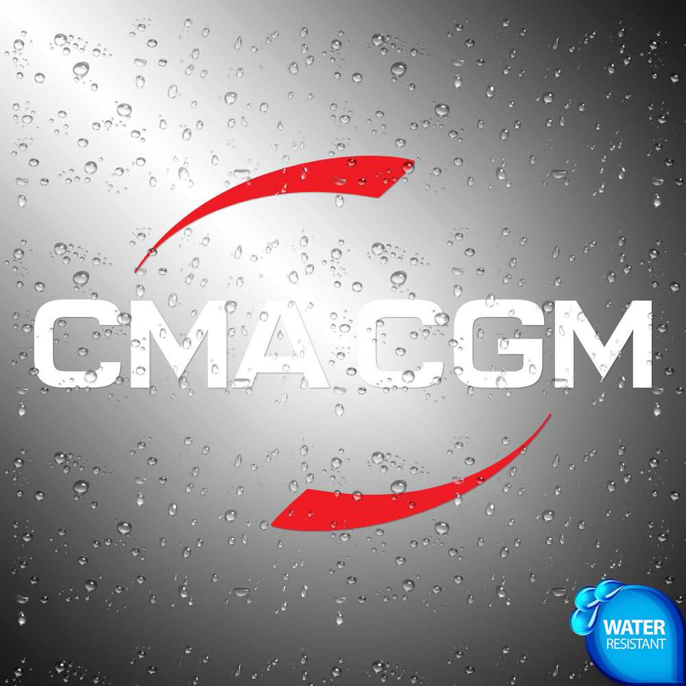 CMA CGM Sticker Decals (die cut not printed) dual colors
