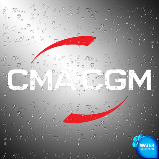 CMA CGM Sticker Decals (die cut not printed) dual colors