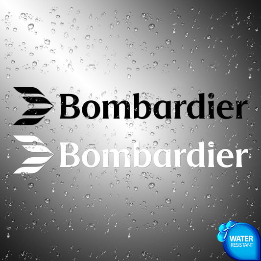 Bombardier Sticker Decals (die cut not printed)