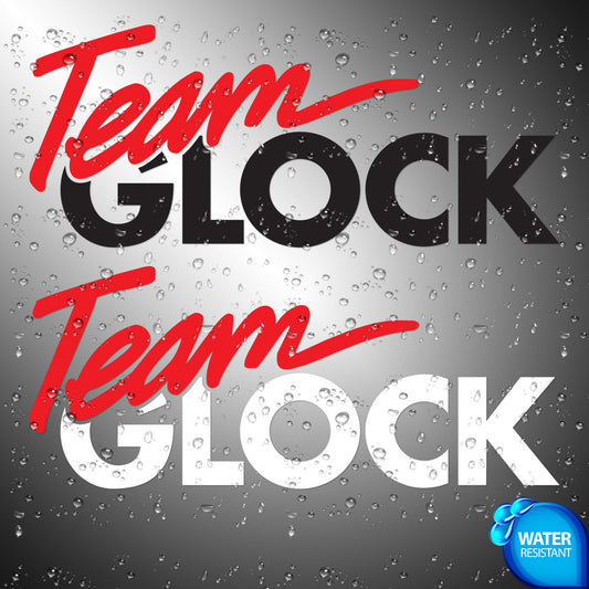Team Glock Sticker Decals (die cut not printed) dual colors