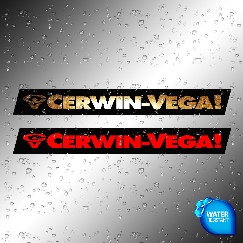 Cerwin Vega Sticker Decals (not printed) dual color