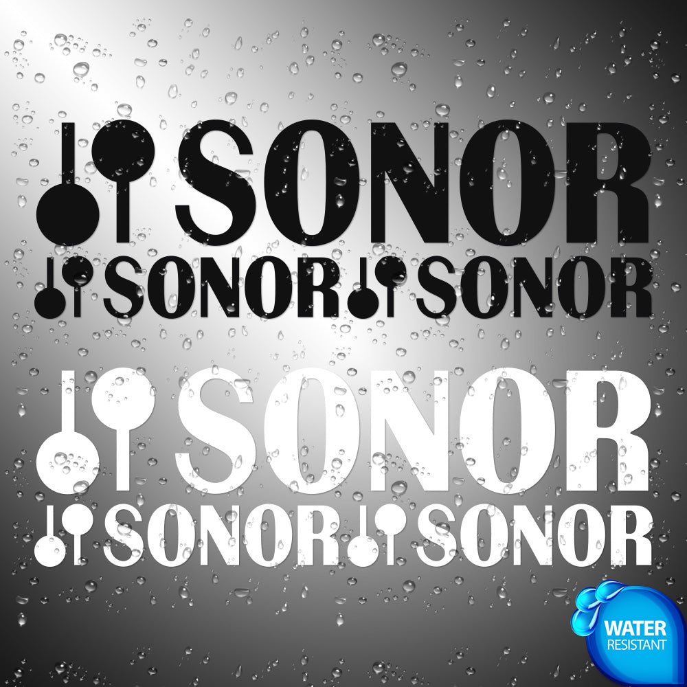 Sonor Drums 3X Sticker Decals (not printed)