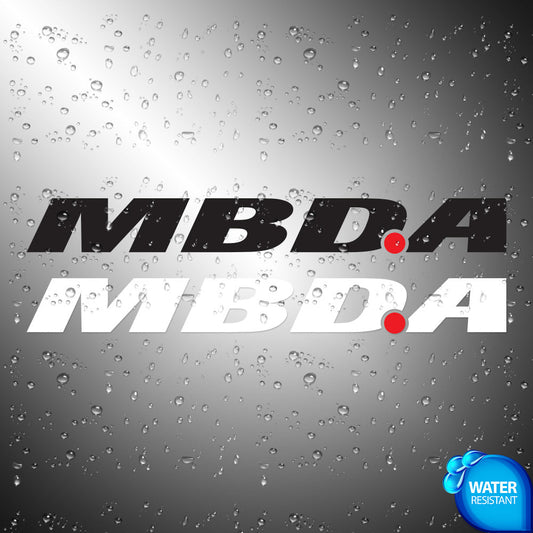 MBDA Defense Sticker Decals (die cut not printed) dual colors