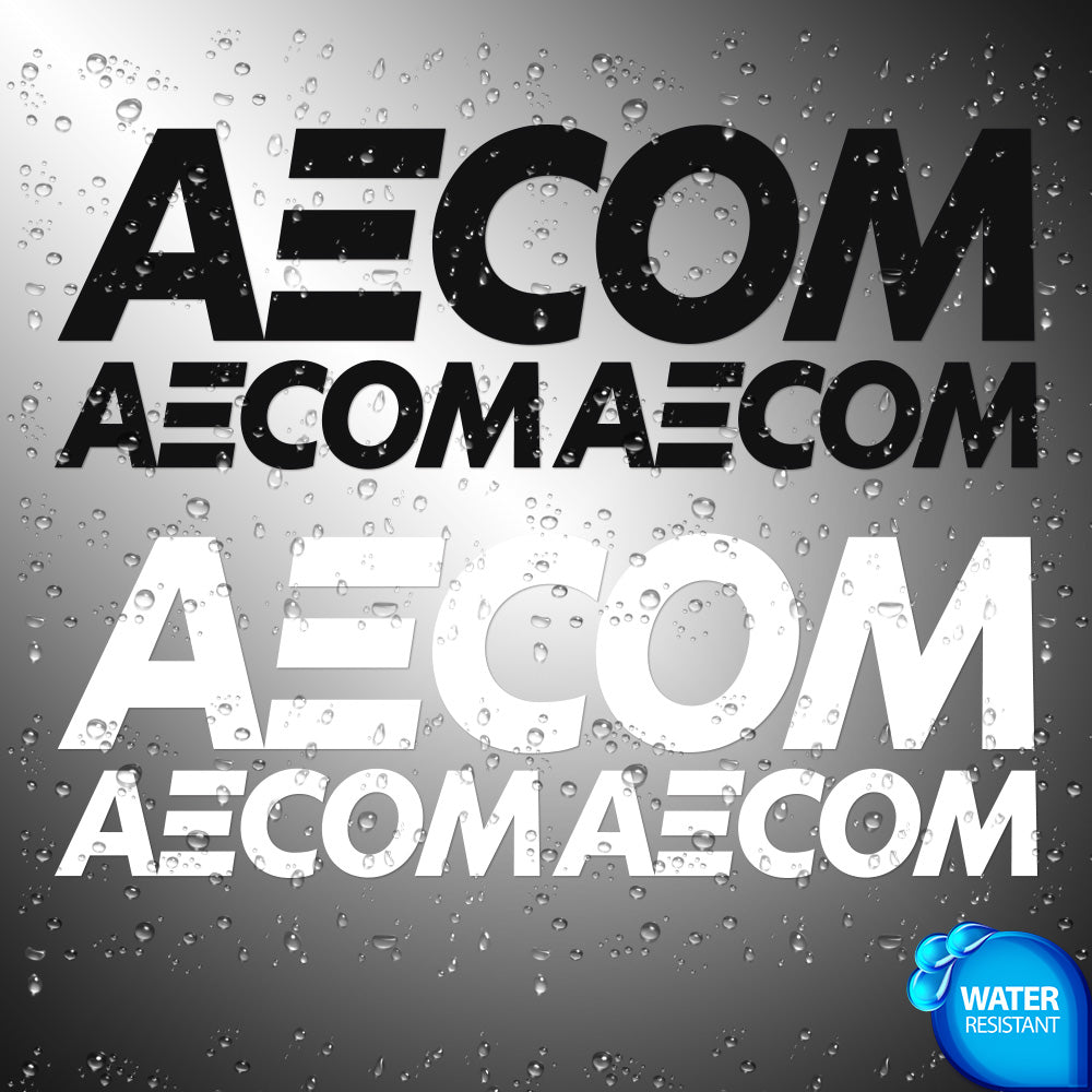 3X AECOM Sticker Decals (not printed)