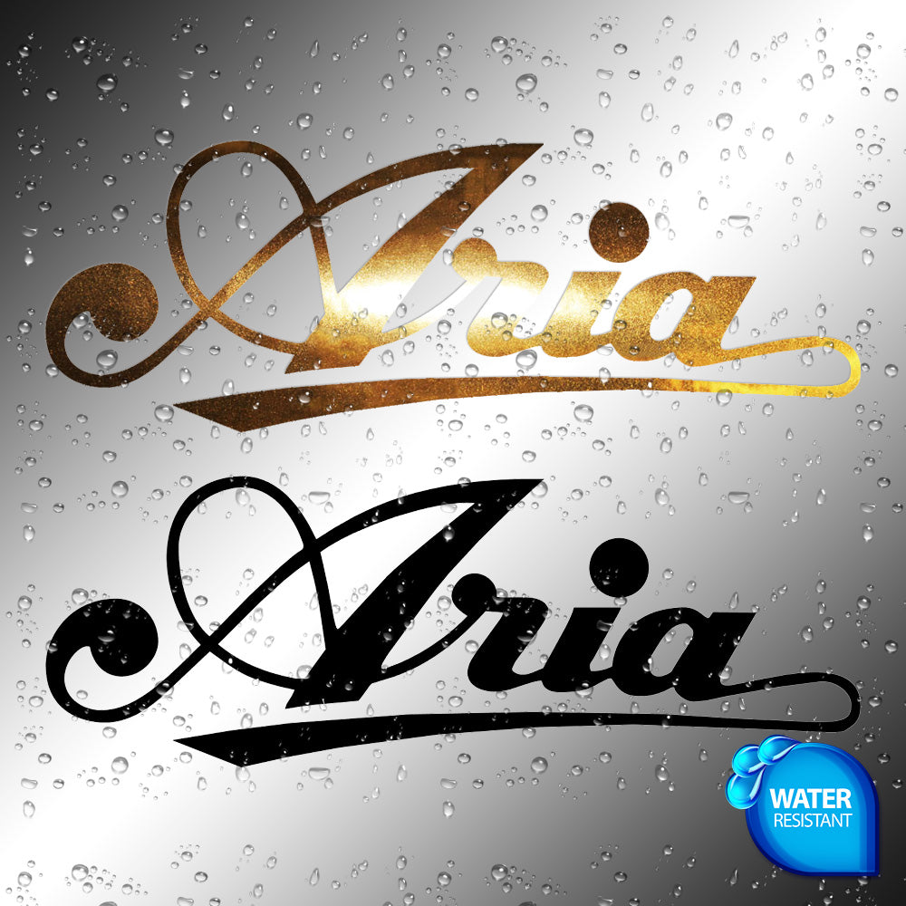 aria classic weather proof sticker decals