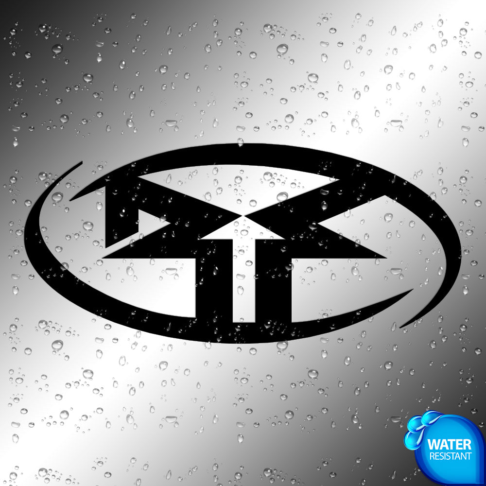 Rockford Fosgate RF Gold Chrome Sticker Decals (not printed)