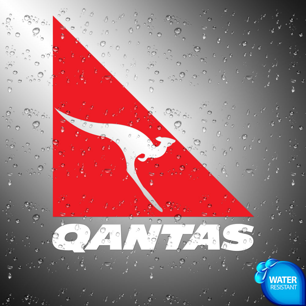Qantas Australia Airline Sticker Decals die-cut (not printed) dual color