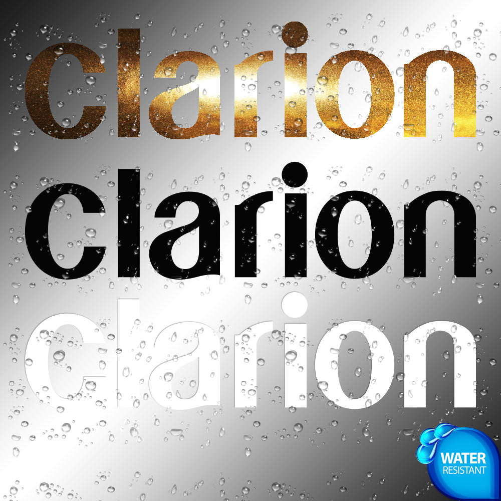 Clarion Sticker Decals (not printed)