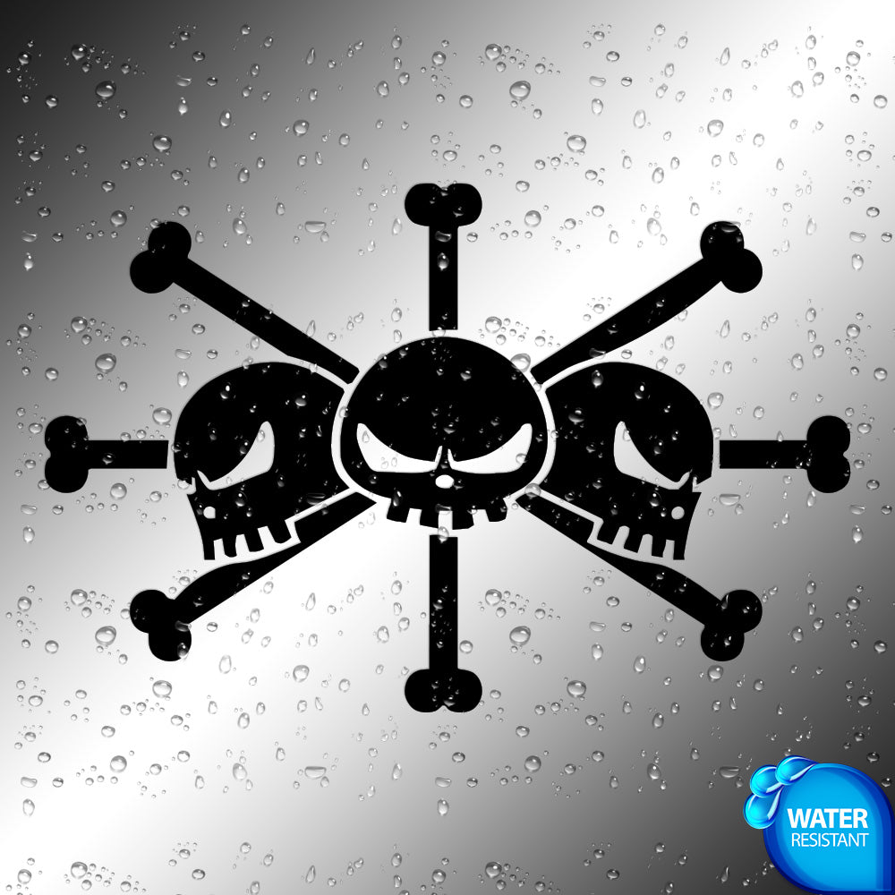 One Piece Skull Sticker Decals (not printed) Large