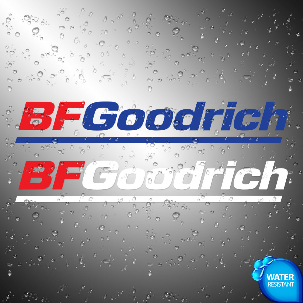 BF Goodrich Sticker Decals (die cut not printed) dual colors
