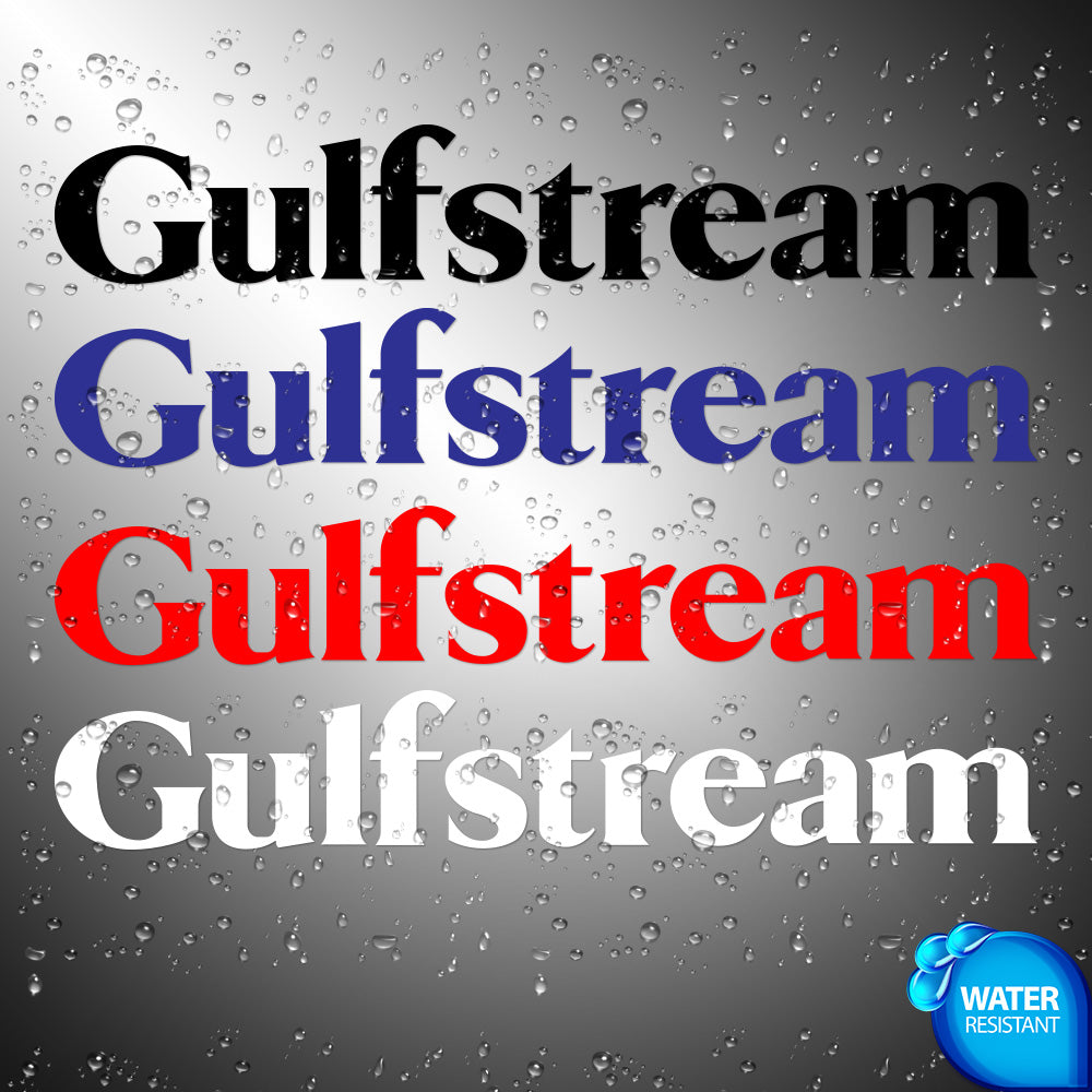 Gulfstream Sticker Decals (die cut not printed)