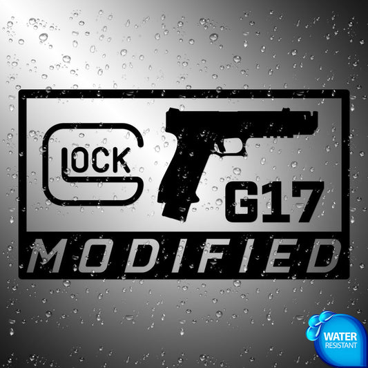 Glock 17 Modified Sticker Decals (die cut not printed)