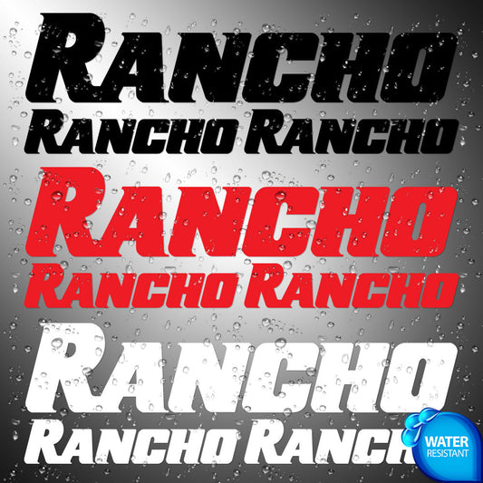 3X Rancho Sticker Decals (not printed)