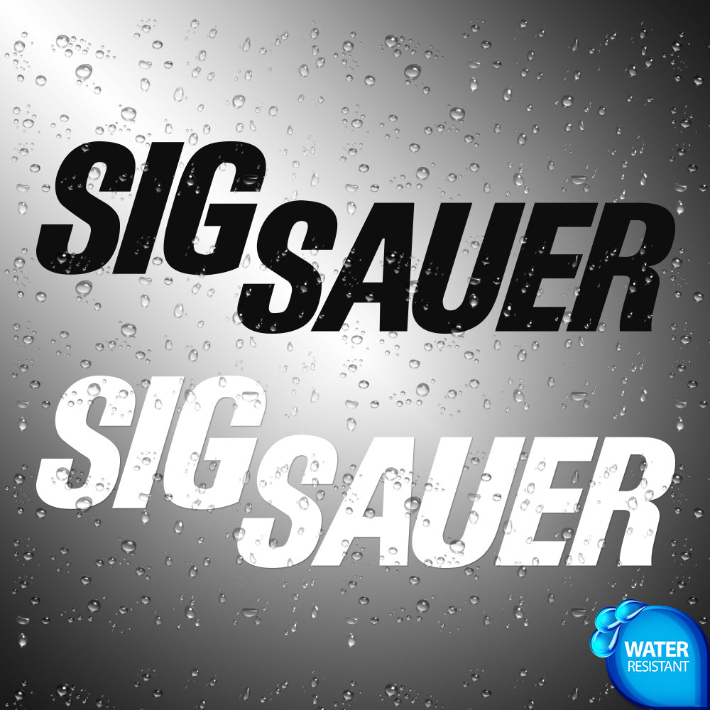 Sig Sauer Sticker Decals (not printed)