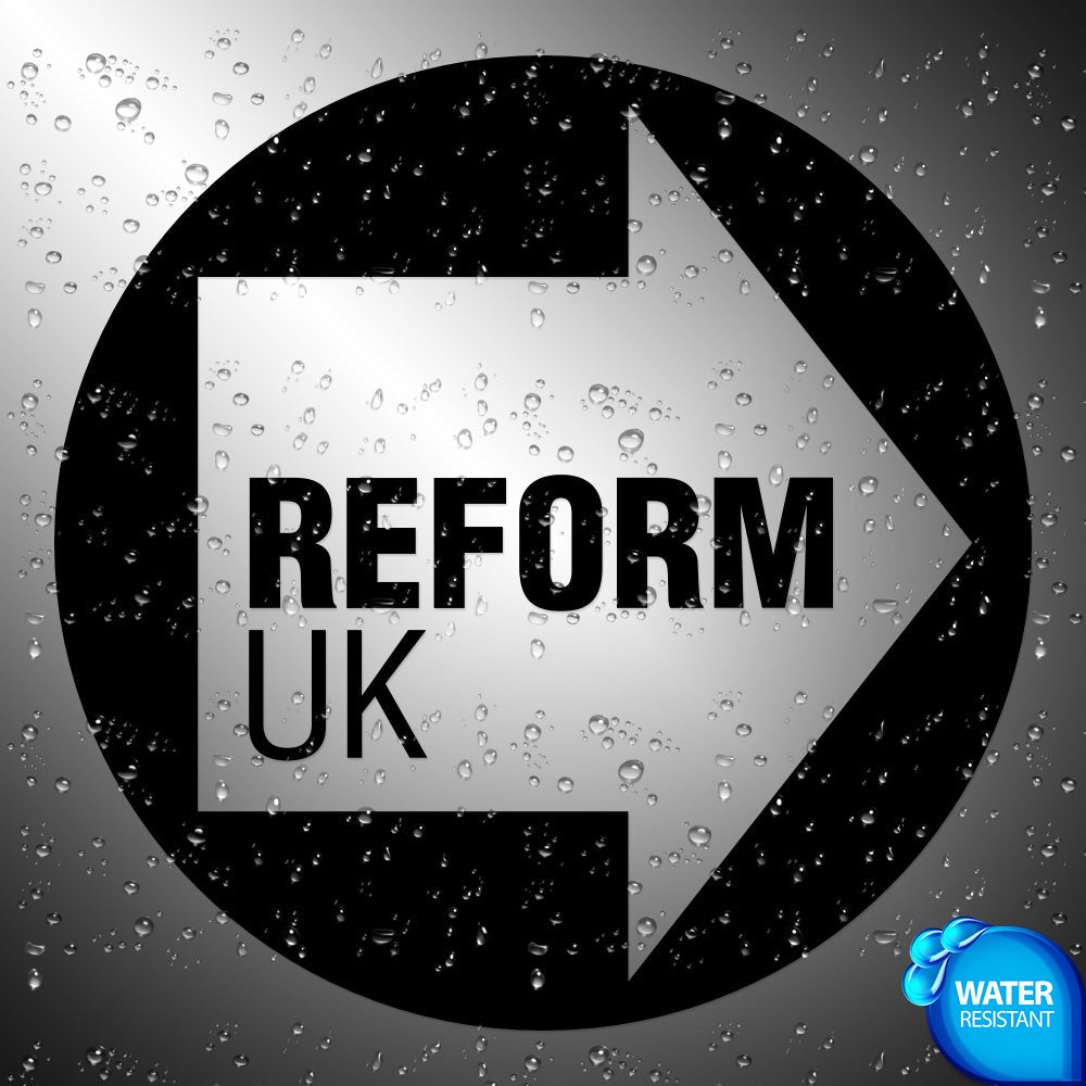 Reform UK Sticker Decals (not printed) Nigel Farage