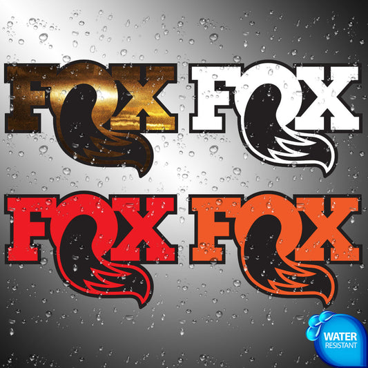 Fox Shocks 4x4 Stickers Decals (die cut not printed) dual colors