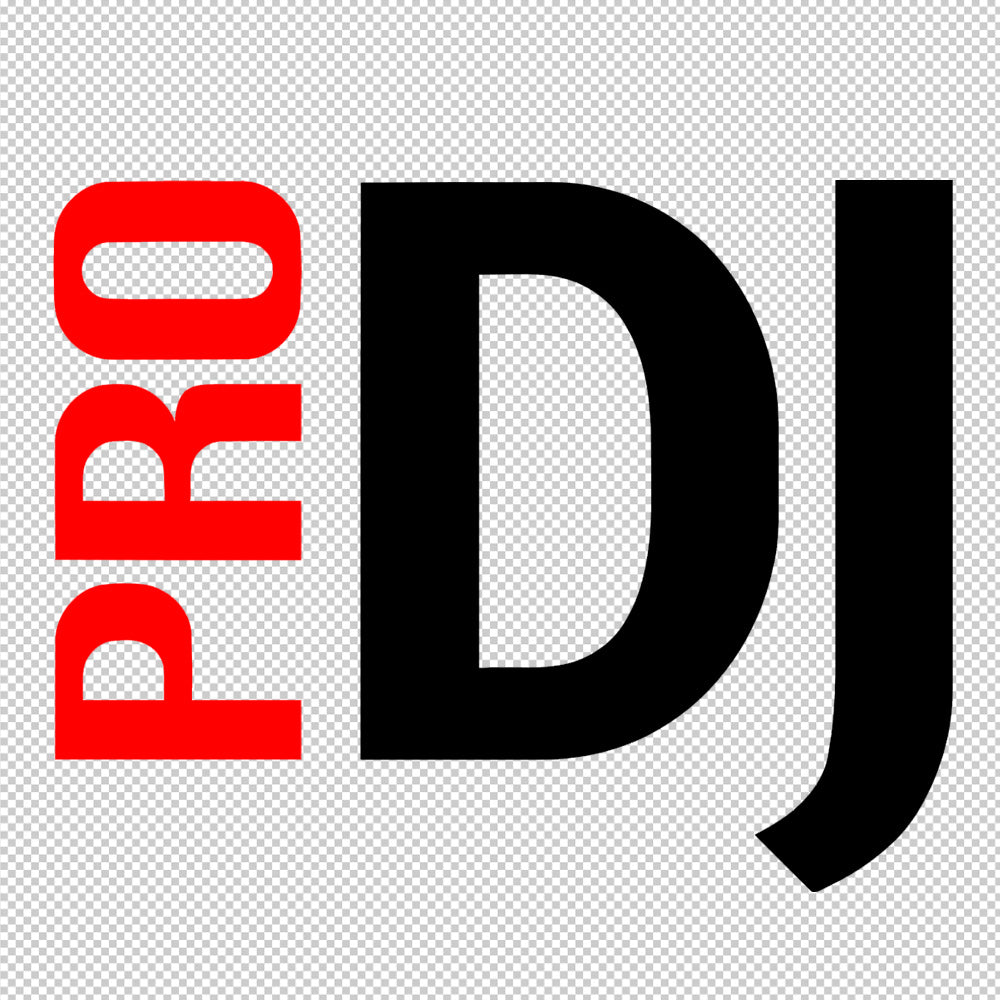 black pro dj decals