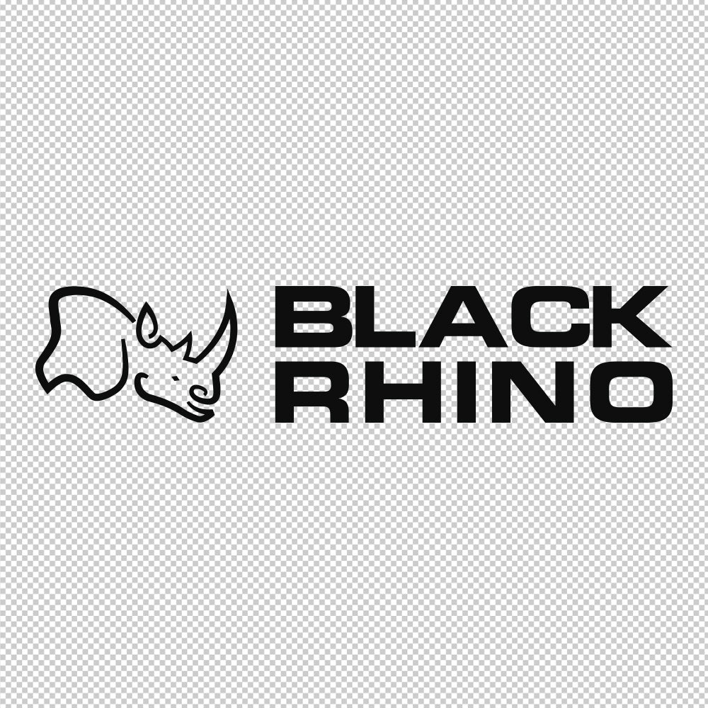 Black Rhino Sticker Decals (not printed)