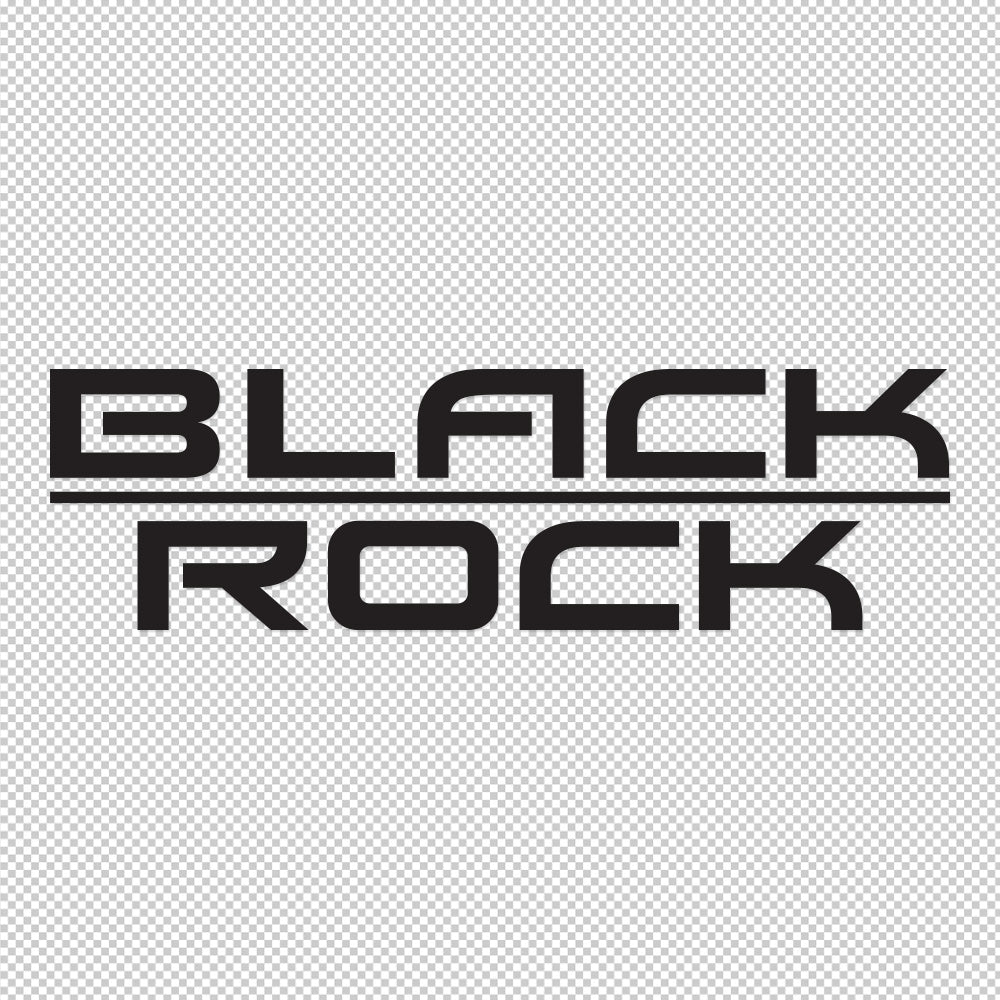 Black Rock Sticker Decals (not printed) Wheels