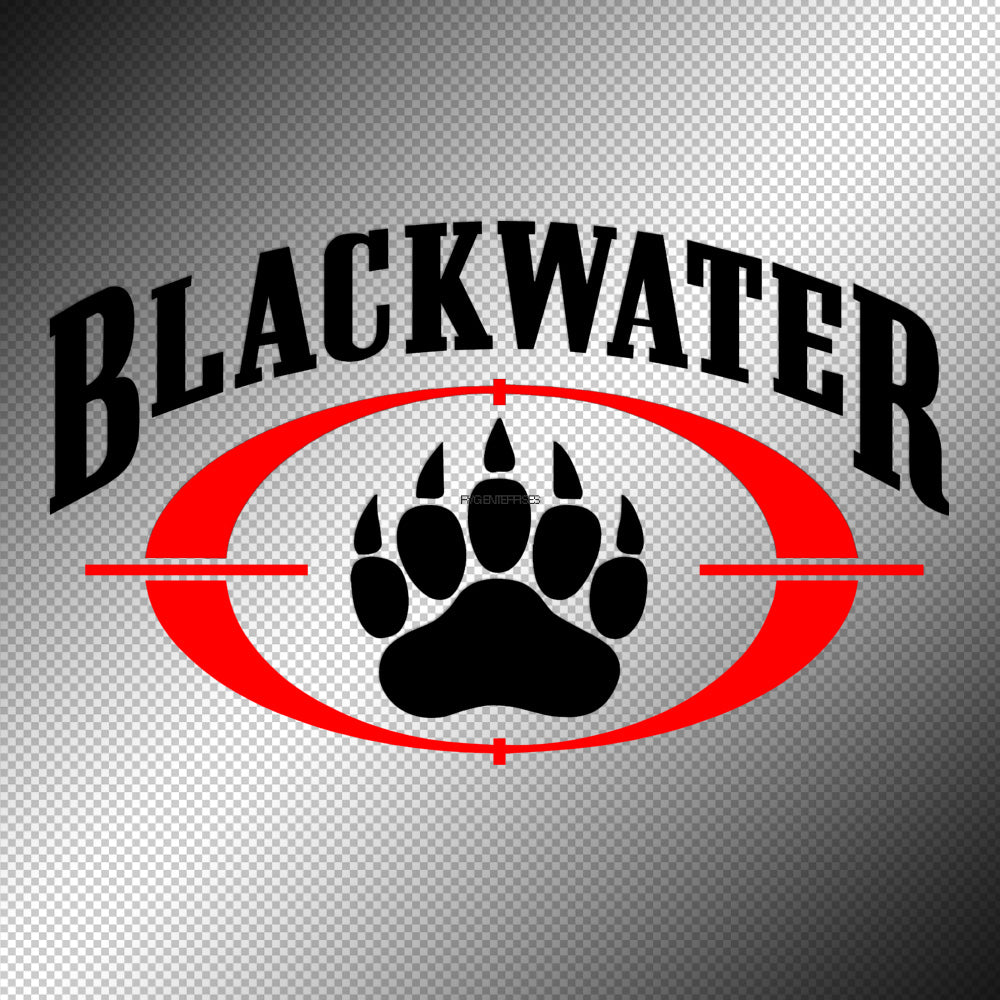 Blackwater Large Sticker Decals (not printed) dual color