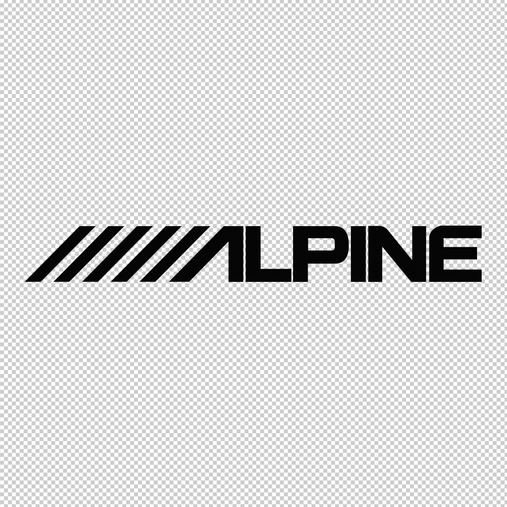 Alpine Gold Chrome Sticker Decals (not printed)