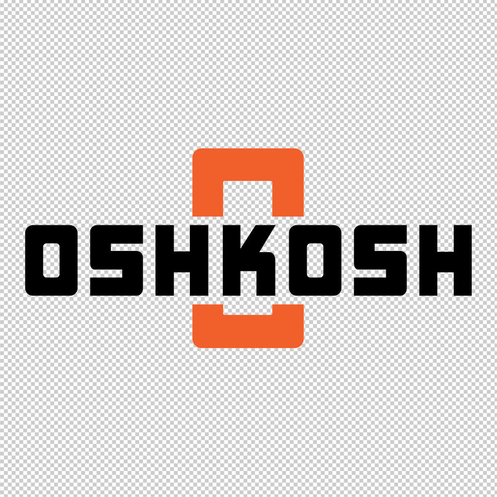 Oshkosh Sticker Decals (not printed) Large Dual Color