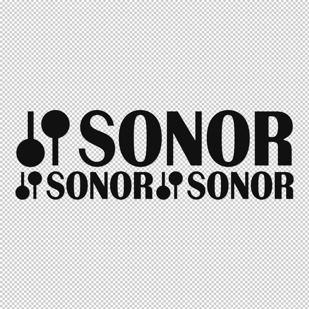Sonor Drums 3X Sticker Decals (not printed)