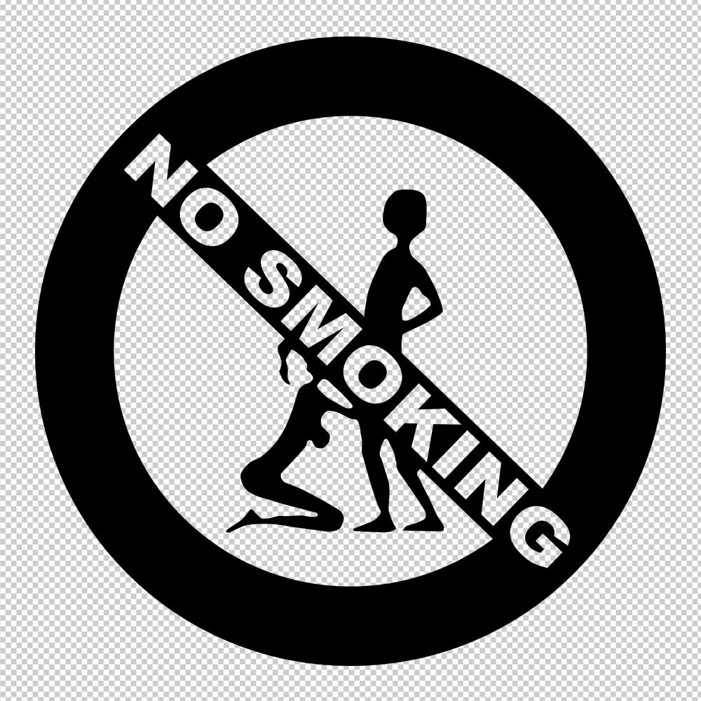 No Smoking Blowjob Sticker Decals (die cut not printed) Sign