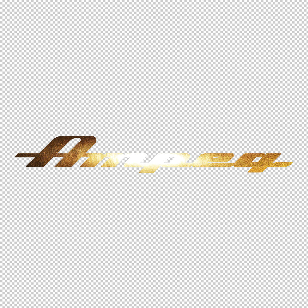 Ampeg Gold Chrome Sticker Decals (not printed)