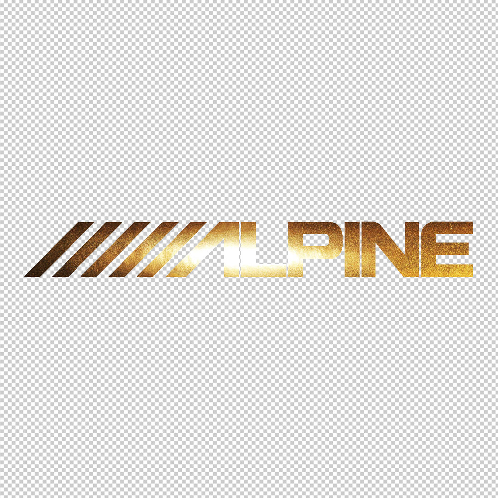 Alpine Gold Chrome Sticker Decals (not printed)
