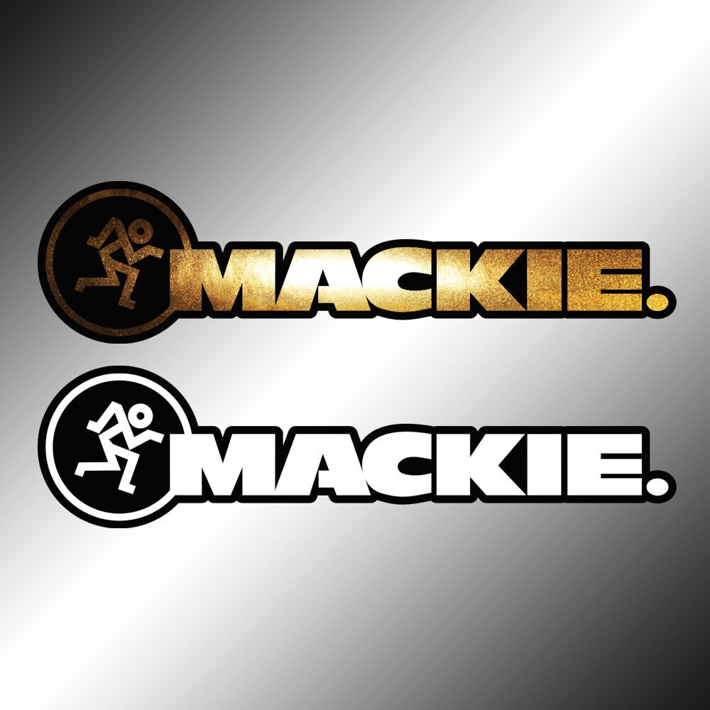 Mackie Sticker Decals (not printed) dual color