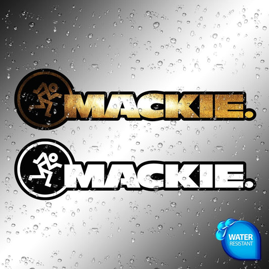 Mackie Sticker Decals (not printed) dual color