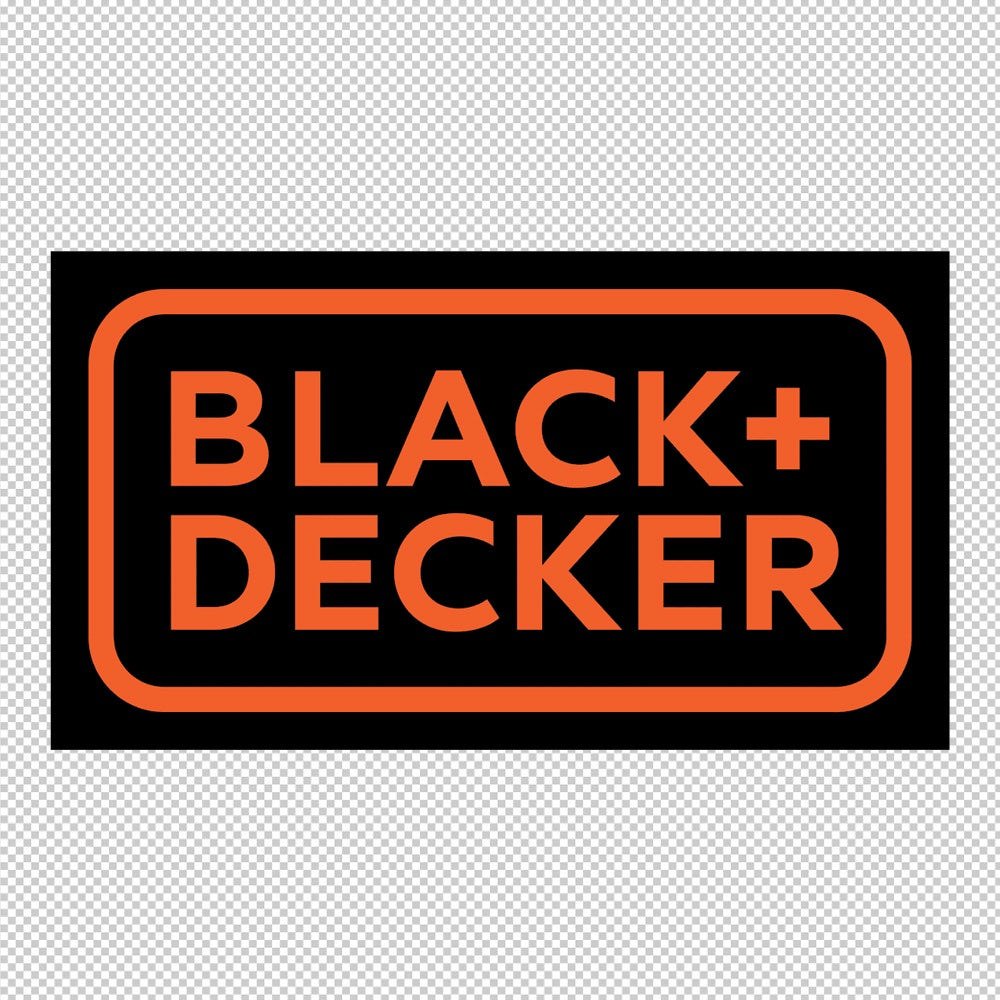 Black & Decker Sticker Decals (not printed) with black background