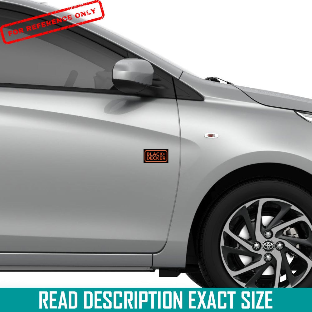 Black & Decker Sticker Decals (not printed) with black background