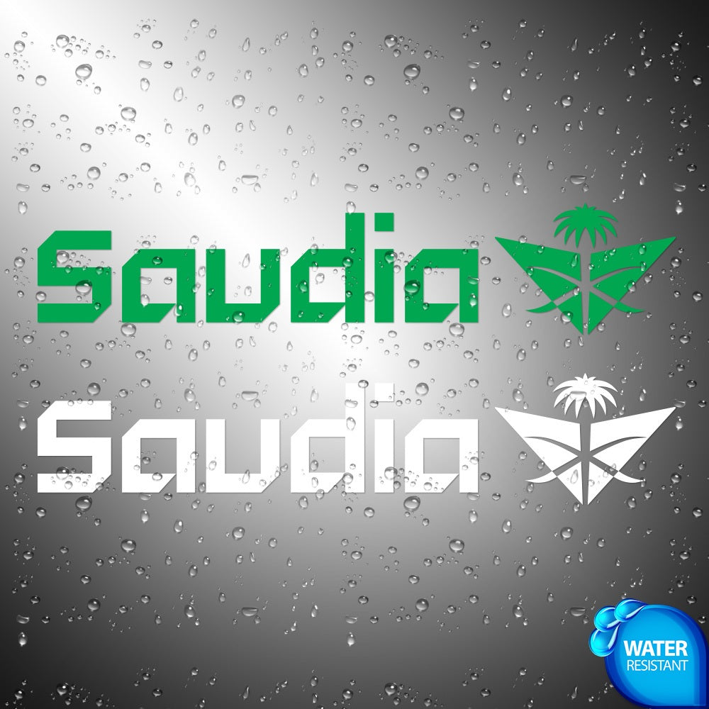 Saudia Airlines Sticker Decals (die cut not printed)