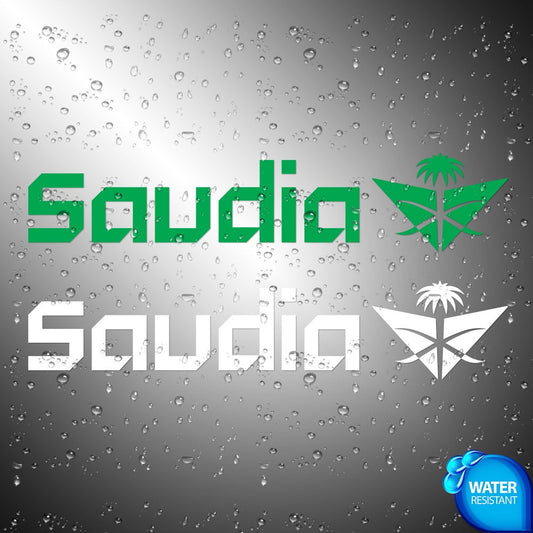 Saudia Airlines Sticker Decals (die cut not printed)
