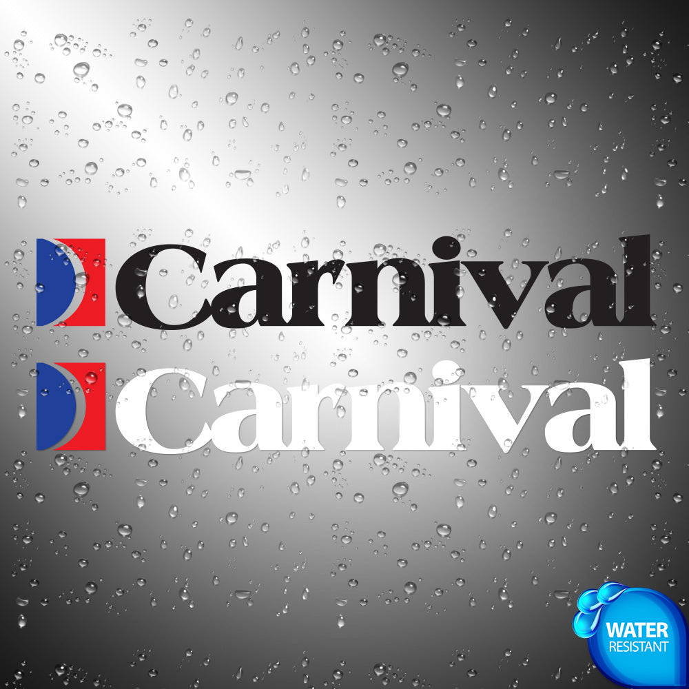 Carnival Cruise Line Sticker Decals (die cut not printed) dual colors