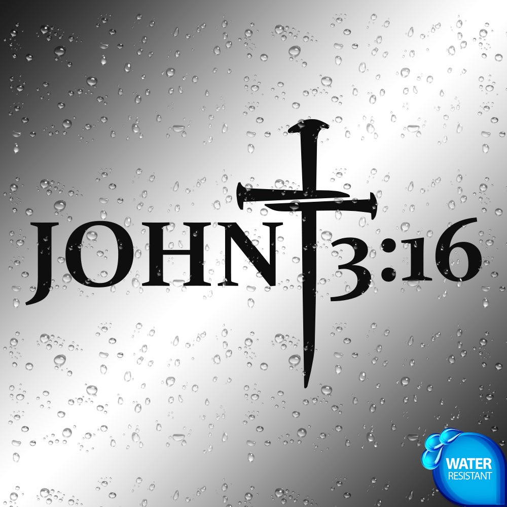 John 3:16 Nails Sticker Decals (not printed)