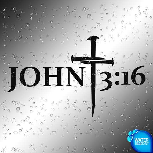 John 3:16 Nails Sticker Decals (not printed)