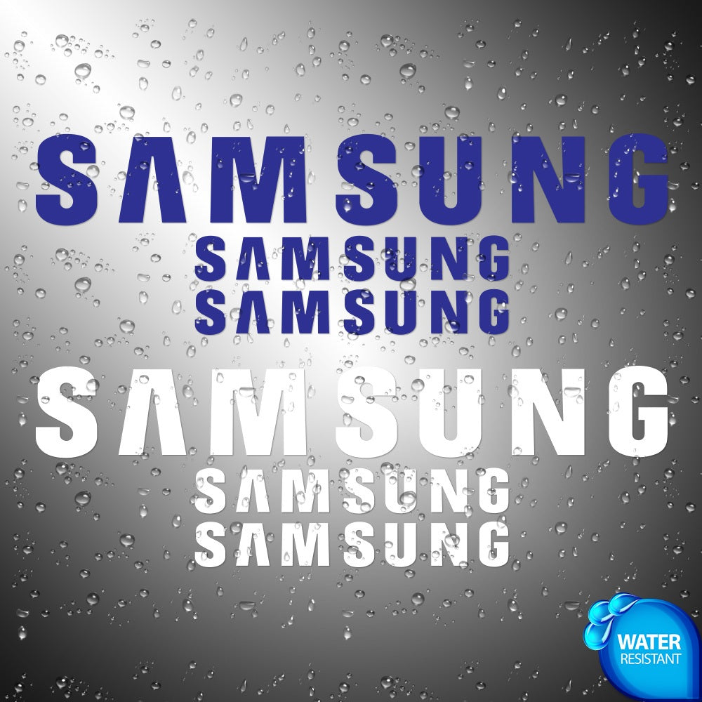 Samsung 3X Sticker Decals (not printed) dual color