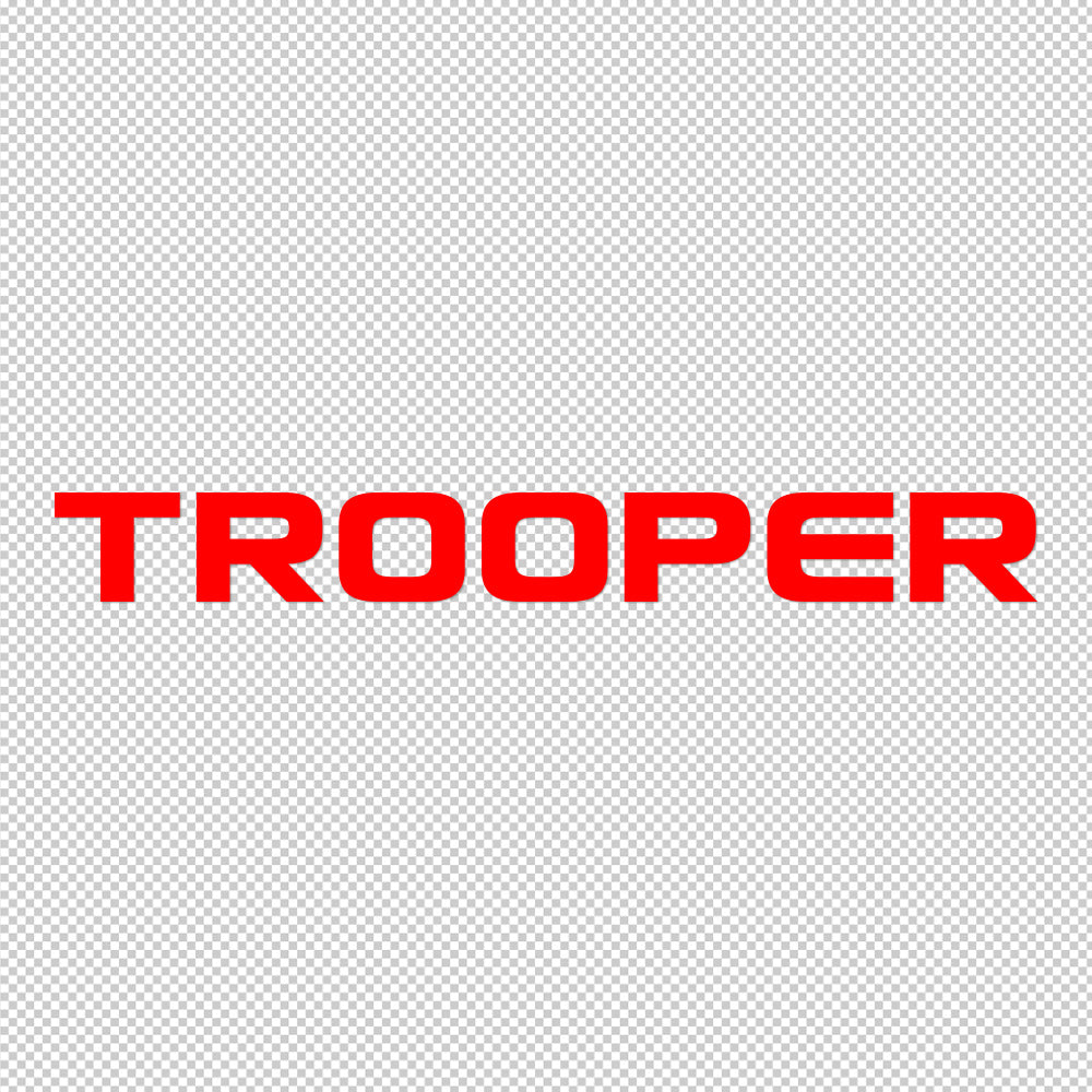 Isuzu Trooper Sticker Decals (die cut not printed)