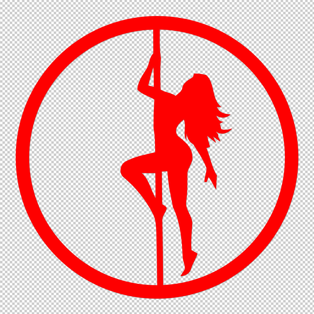 Sexy Pole Dancer Sticker Decals (die cut not printed)